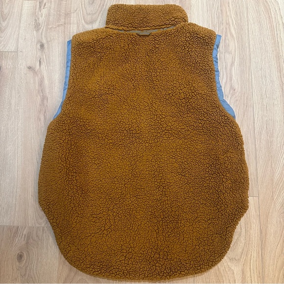 Free People Movement FP Sz S Venture On Reversible Puffer Vest Brown Blue Combo - Picture 7 of 14